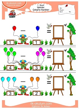 Çocuklar İçin toplam işlemi yaprak testleri 